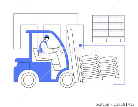 Loading service isolated cartoon vector illustrations. 116181418