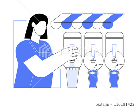 Slush ice isolated cartoon vector illustrations. 116181422