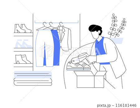 Scanning bar code isolated cartoon vector illustrations. 116181446
