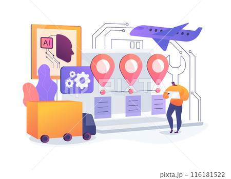Predictive Maintenance Solutions with AI abstract concept vector illustration. 116181522