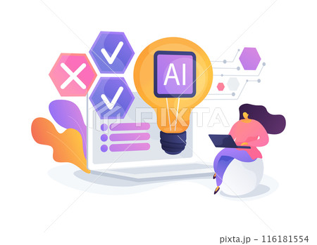 AI-Backed Proactive Issue Resolution abstract concept vector illustration. AI-Backed Proactive Issue Resolution abstract concept vector illustration. 116181554