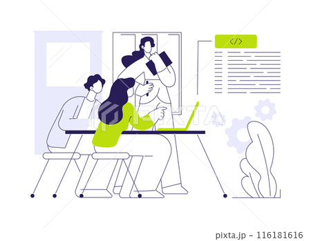 Software development abstract concept vector illustration. Software development abstract concept vector illustration. 116181616