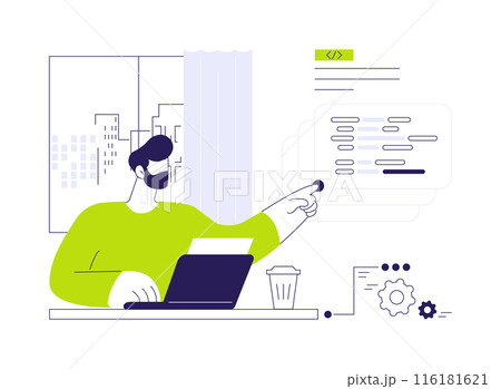 DevOps engineering abstract concept vector illustration. 116181621