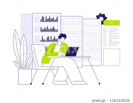 Database programming abstract concept vector illustration. 116181626