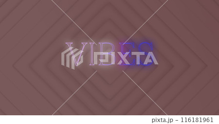 Image of neon vibes text over white squares 116181961