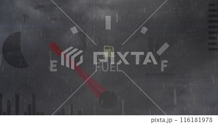 Image of stock market over tap and template 116181978