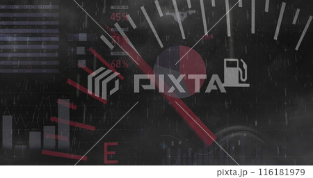 Image of fuel gauge data processing and statistics 116181979