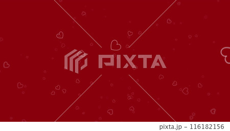 Image of heart icons floating against copy space on red background Image of heart icons floating against copy space on red background 116182156