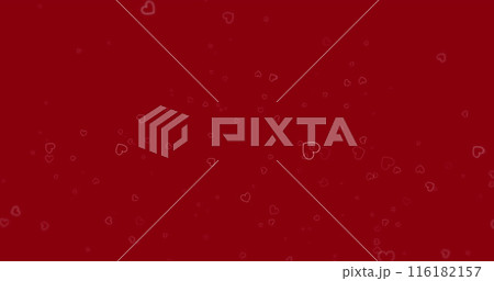 Image of heart icons floating against copy space on red background Image of heart icons floating against copy space on red background 116182157