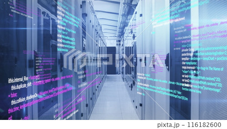 Image of computer programming languages moving over data server systems Image of computer programming languages moving over data server systems 116182600