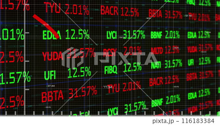 Image of data processing over black background 116183384