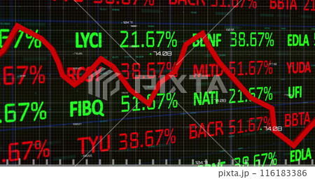 Image of data processing over black background 116183386