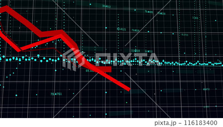 Image of data processing over black background Image of data processing over black background 116183400