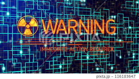 Image of warning text over shapes Image of warning text over shapes 116183647