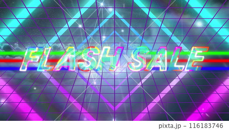 Image of sale text in yellow abstract background 116183746