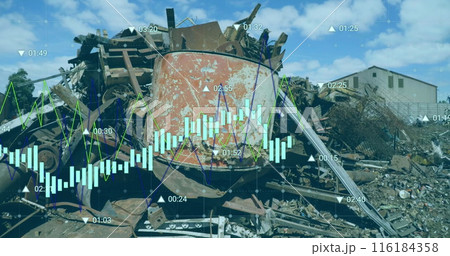 Image of data processing over rubbish dump 116184358