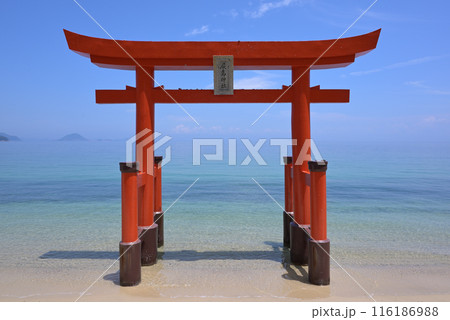 周防大島の厳島神社「赤鳥居」②(山口県周防大島町) 116186988