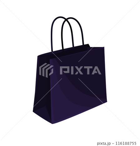 Blue shopping paper bag isolated on a white background. Paper Bag for grocery, shopping. gift Blue shopping paper bag isolated on a white background. Paper Bag for grocery, shopping. gift 116188755