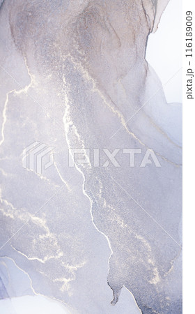 A close-up of a silver and grey ink swirl abstract art piece A close-up of a silver and grey ink swirl abstract art piece 116189009