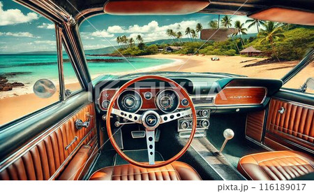 View from 1967 Ford Mustang 116189017