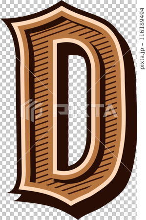 alphabet western letters vintage engrave design 116189494