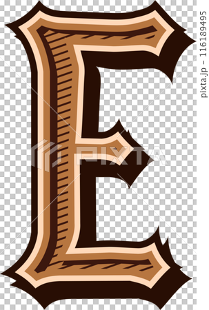 alphabet western letters vintage engrave design 116189495
