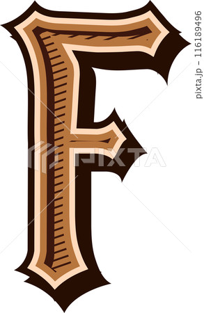 alphabet western letters vintage engrave design 116189496