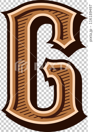 alphabet western letters vintage engrave design 116189497