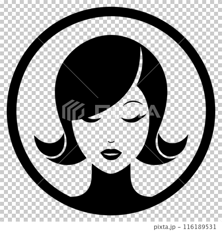 女性臉部輪廓素材（相容於標誌和圖示） 116189531