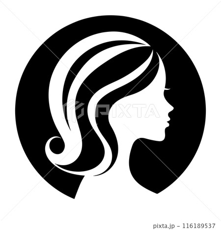 フラット女性横顔アイコン(SNS・美容向け) フラット女性横顔アイコン(SNS・美容向け) 116189537