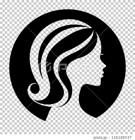 フラット女性横顔アイコン(SNS・美容向け) フラット女性横顔アイコン(SNS・美容向け) 116189537