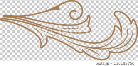 Vintage flourish baroque ornaments frame swirls and scrolls decorations retro design 116189750