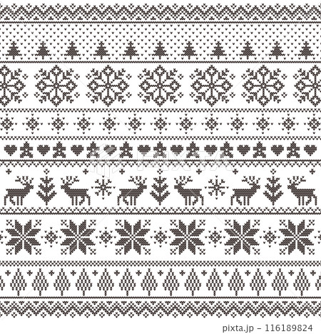 ノルディックパターン-クリスマスVr. 116189824