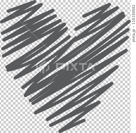 Set of heart shape hands drawn icons vector Set of heart shape hands drawn icons vector 116189882