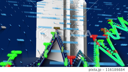 Image of screen with glitch over chemical chemistry beakers icons Image of screen with glitch over chemical chemistry beakers icons 116189884