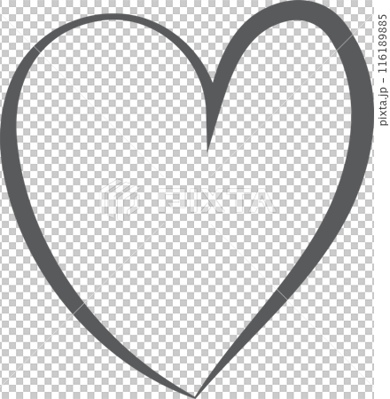 Set of heart shape hands drawn icons vector 116189885