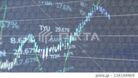 Image of financial data processing over statistics 116189909