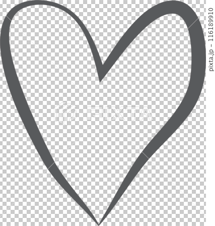Set of heart shape hands drawn icons vector Set of heart shape hands drawn icons vector 116189910