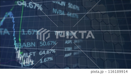 Image of financial data processing over grid 116189914