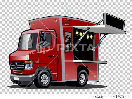 Cartoon food truck template 116192552