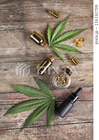 Cannabis extract oil in a small bottle, Marijuana Cannabis extract oil in a small bottle, Marijuana 116192709