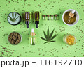 Marijuana leaves, bottle of oil, cannabis on cbd concept 116192710