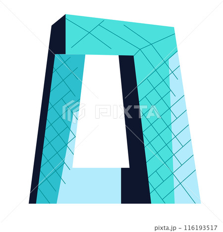 CCTV Headquarters - modern flat design style single isolated image CCTV Headquarters - modern flat design style single isolated image 116193517