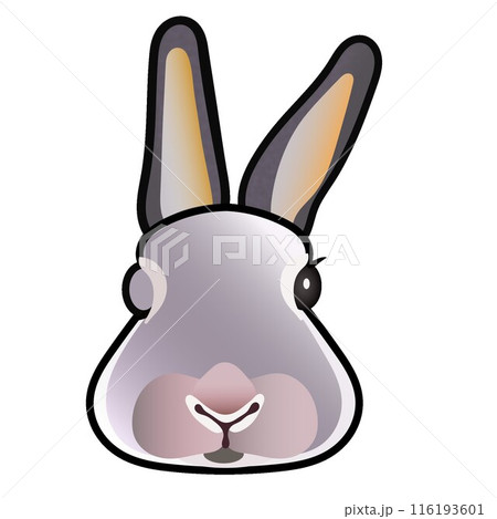ウサギの顔のイラスト 116193601