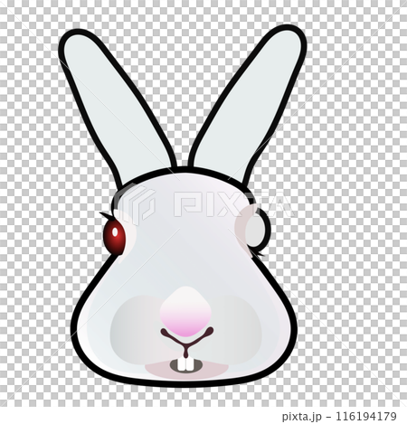 Rabbit face illustration 116194179