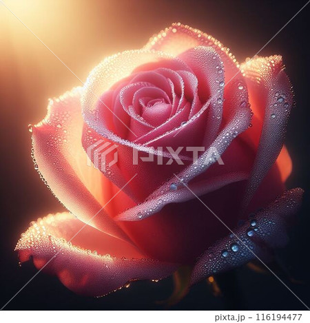 ピンクのバラ 116194477