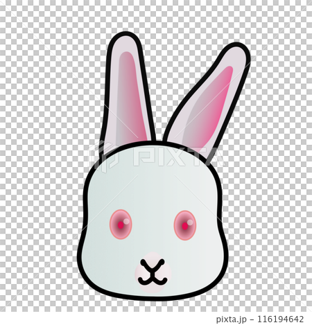 Rabbit face illustration 116194642