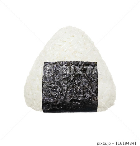 おにぎり イラスト リアル 白バック 116194841