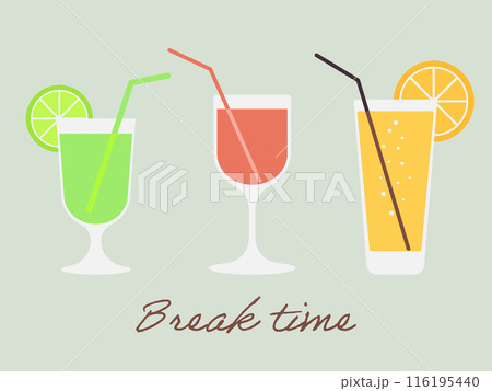 ジュースのイラストセット 116195440