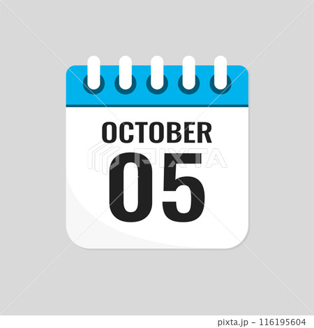 Icon page calendar day - 5 October 116195604